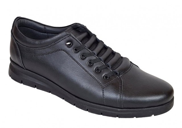 Pantofi caual barbati din piele naturala negru model Confort Tipon